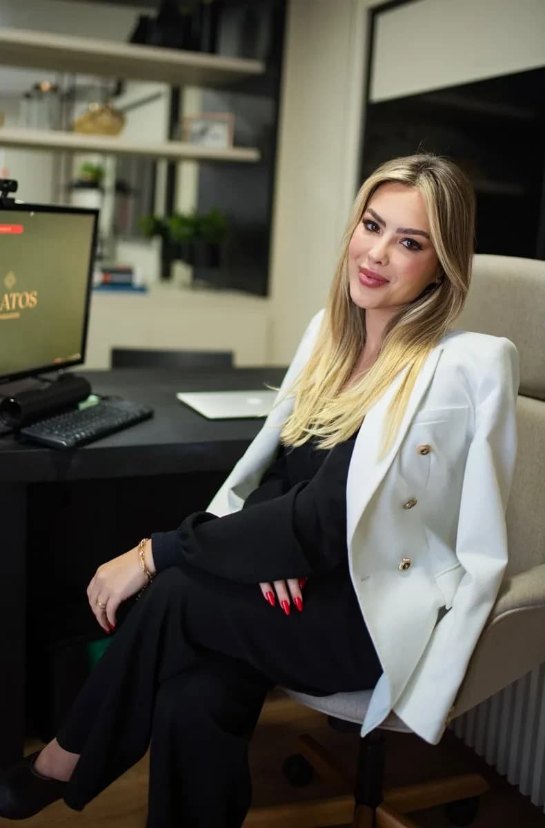 Camila Ferreira de Matos, advogada de família e sucessões, no escritório em Campo Largo